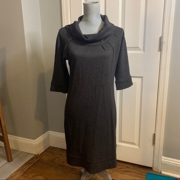 Yigal Azrouel Gray Wool Blend Cowl Neck Dress 2 - Picture 7 of 13